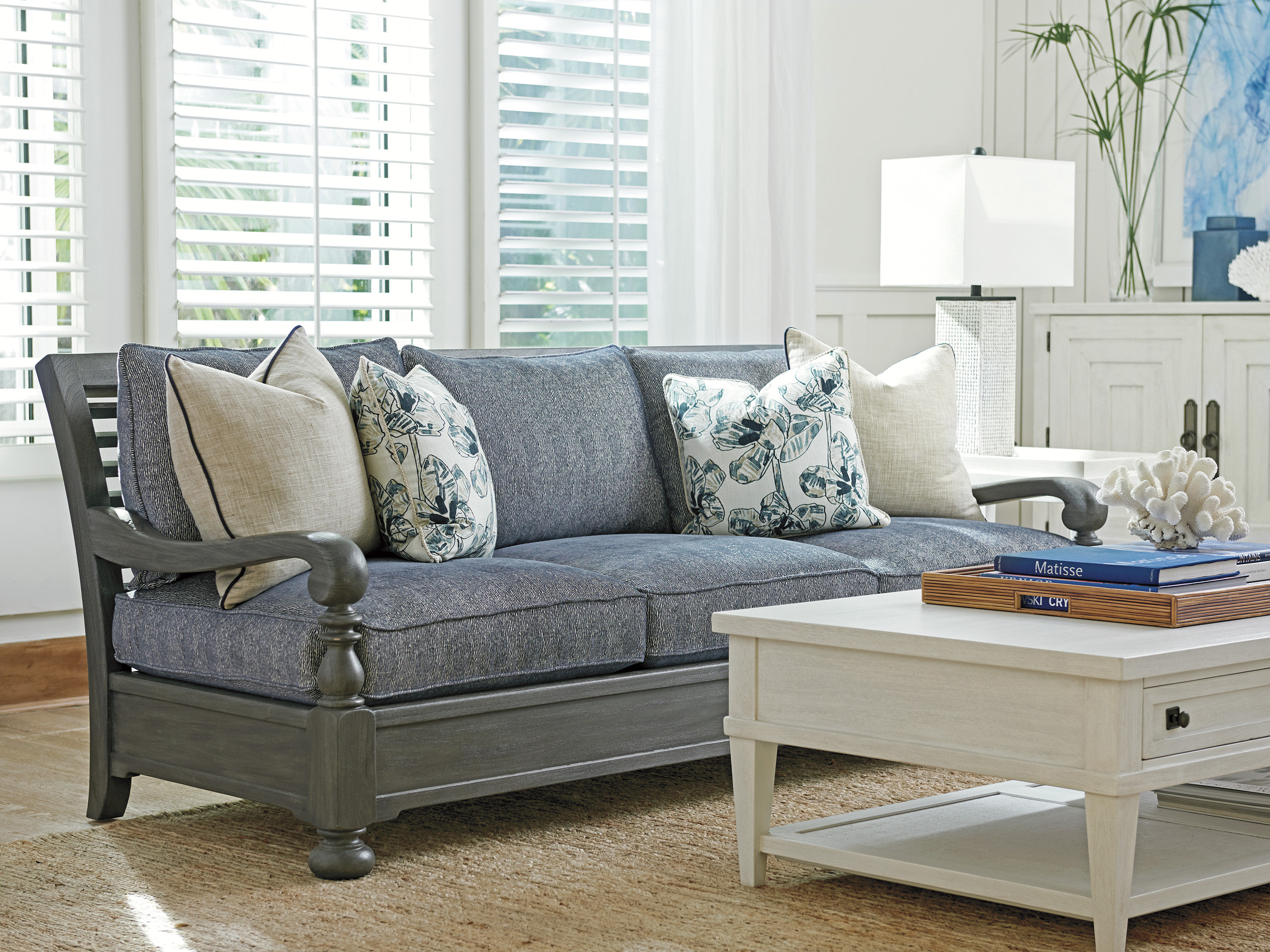 Tommy Bahama Home Ocean Breeze 88'' Square Arm Sofa - Wayfair Canada
